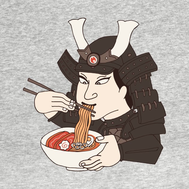 Samurai eating ramen by Gabriel Pastor Store